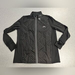CRIVIT Running Jacket Black Reflective Athletic Full Zip NWT— Large 12/14